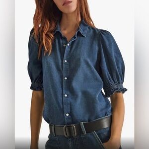 BA&SH Honey Denim Blouse